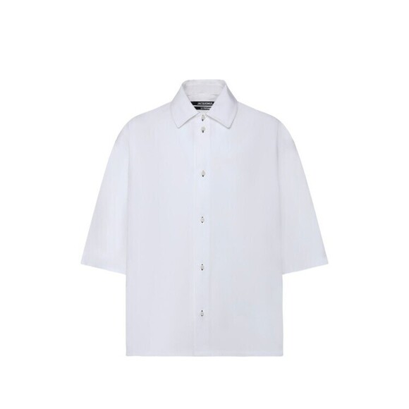 Jacquemus Boxy Cropped White Shirt With Pointed Collar - NWT